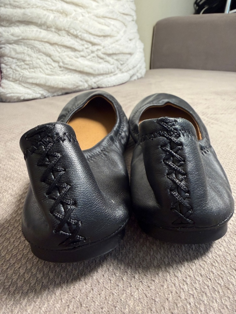 Lucky Brand Black Leather Ballet Flats - Picture 3 of 7